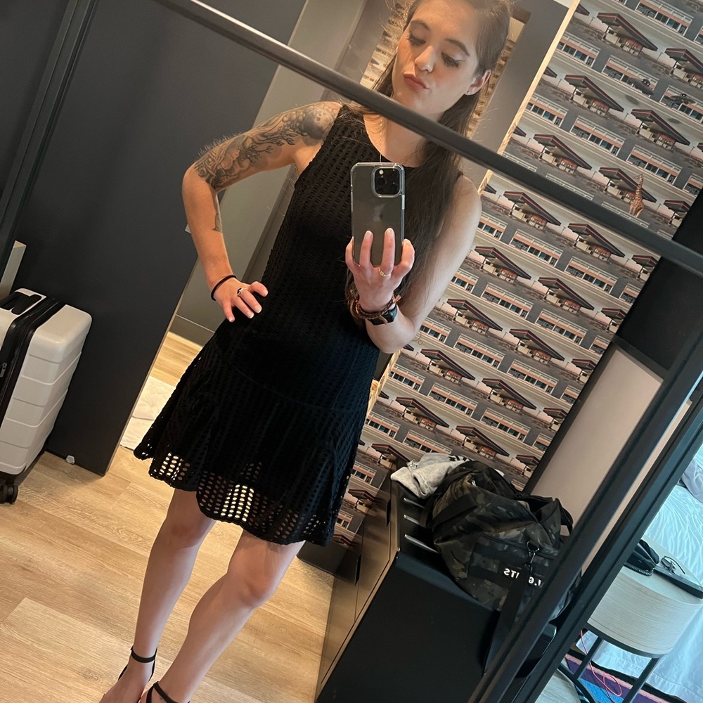 Black mini dress